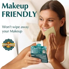 Superior Oil Control Blotting Sheets with Green Tea, 600 Makeup-Friendly Sheets