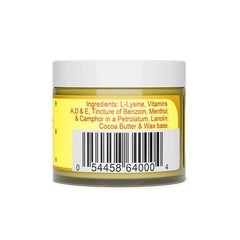 Basic Brands L Lysine Ointment Vitamins A D & E Cocoa Butter .875oz Pack of 6