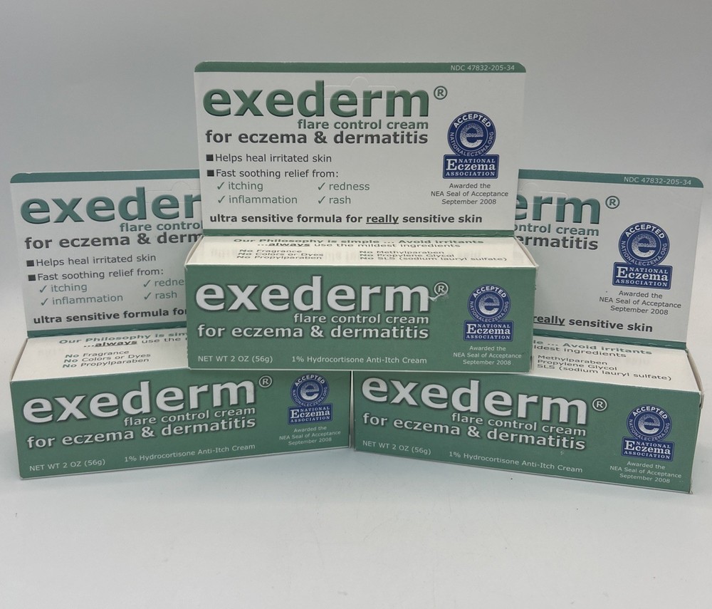 Exederm Flare Control Cream Eczema & Dermatitis Sensitive Skin 2oz 3PK Exp 10/26