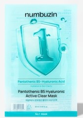 Numbuzin No.1 Pantothenic B5 Hyaluronic Clear Mask 1Box (5 Sheets) K-Beauty