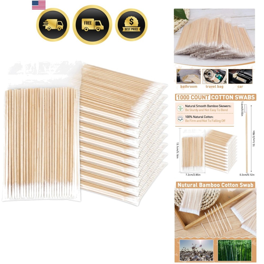 1000 Count Microblading Cotton Swab, Cotton Swabs Pointed Tip, Cotton Swabs W…