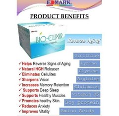 Bio Elixir – Natural Anti Aging Soya Drink by Edmark Intl – 10 Sachets Free Ship