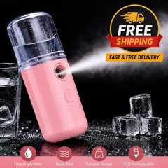 Portable Nano Facial Mist Sprayer USB Rechargeable Face Mister Mini Steamer