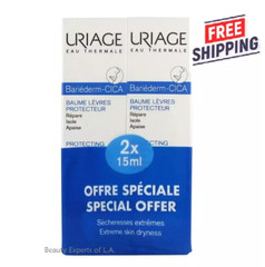 2 PACK Uriage Bariederm Cica-Lips Repairing Balm 15ml (Damaged Lips) Exp 10/26