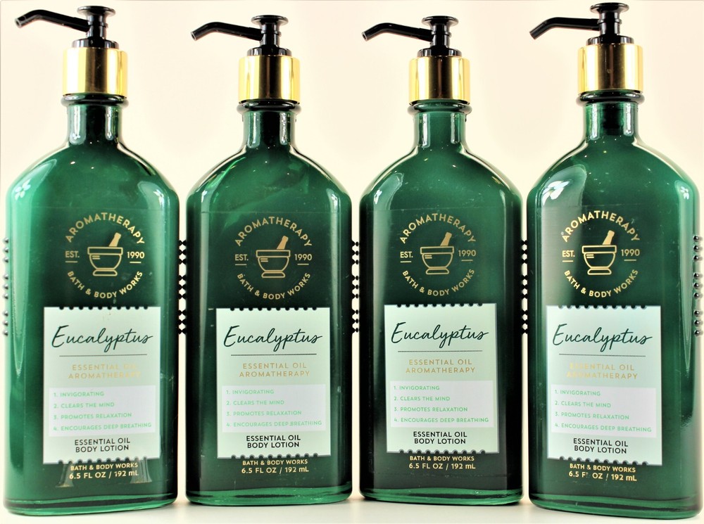 QTY 4 – Bath & Body Works Aromatherapy EUCALYPTUS Body Lotion Moisturizer 6.5oz