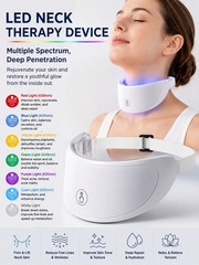 LED Neck Light Therapy Device 7 Color Photon Skin Care Neck Rejuvenation