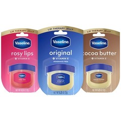 Vaseline Lip Therapy Mini Lip Balm Set 3-Pack Creme Brulee Rosy Cocoa Butter