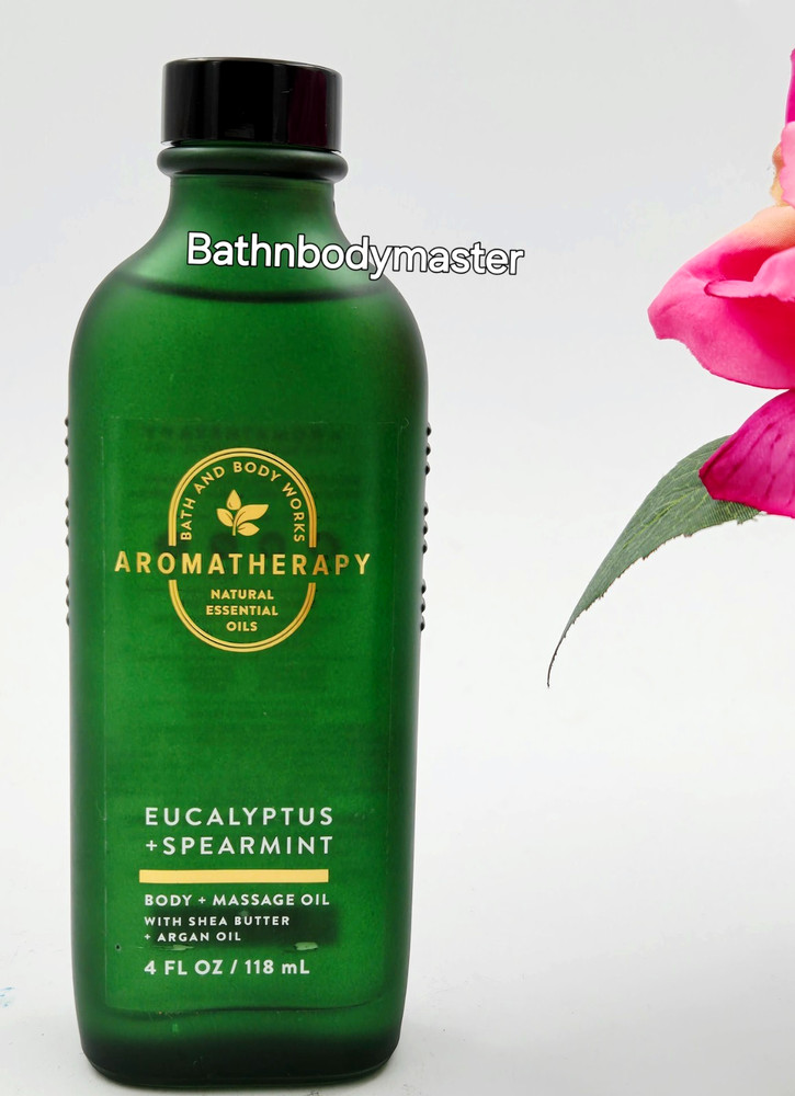 Bath Body Works AROMATHERAPY EUCALYPTUS SPEARMINT MASSAGE OIL 4 FL OZ *NEW