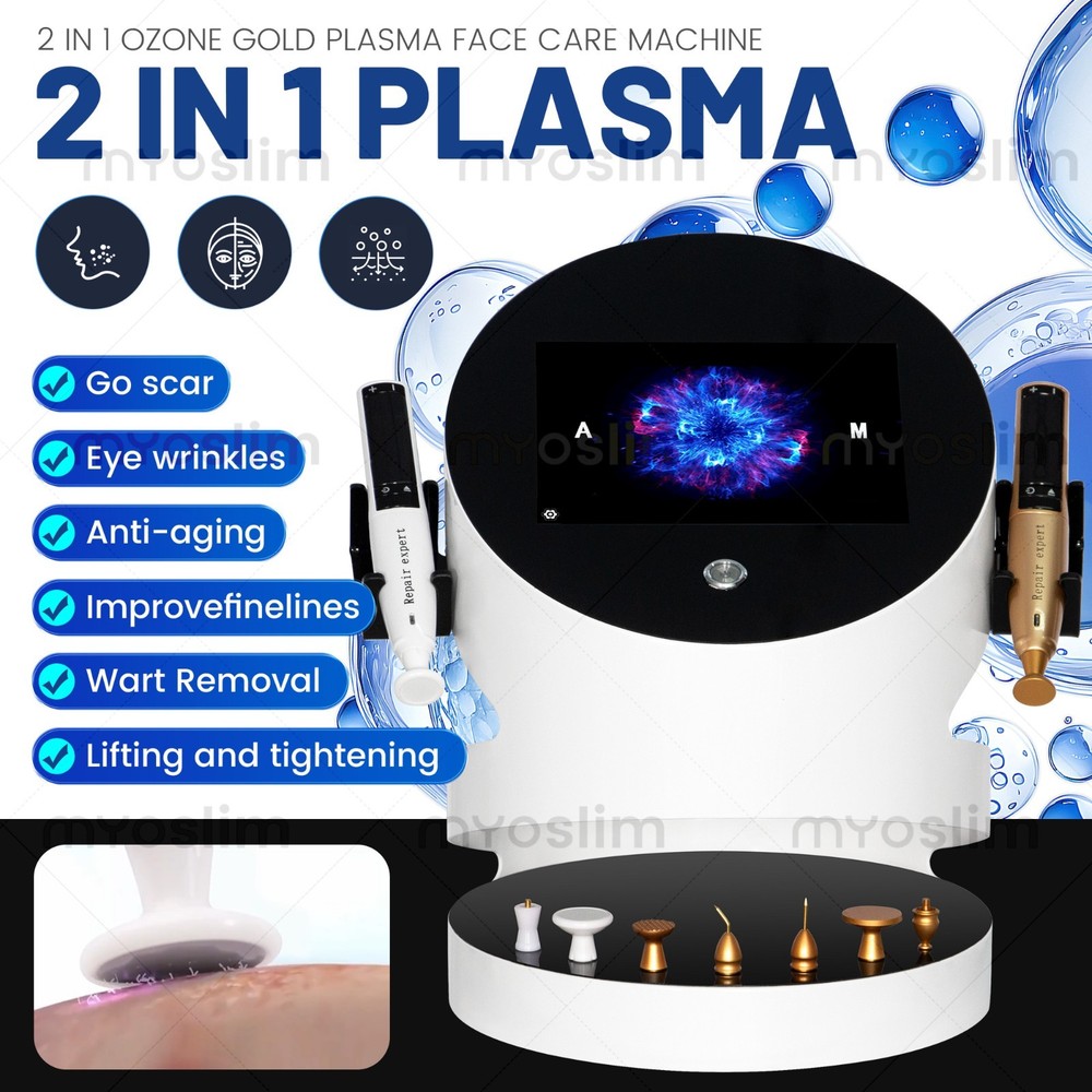 2 in 1 Ozone Plasma Pen Machine for Face Wrinkles Eye Bags Tattoo Scar Removal