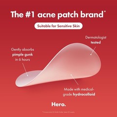 Mighty Patch Hero Cosmetics Original Nighttime Acne Pimple Patches, 36 Ct | #1 H