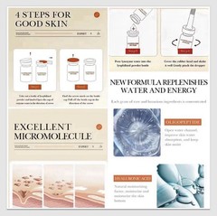 BIOAQUA Oligopeptide 12 Ampoule EGF Skin Repair Freeze-dried Powder Serum Set