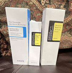 COSRX Advanced Snail Set: 92 Cream 100g, Ceramide Moisturizer 80mL, Eye 25mL