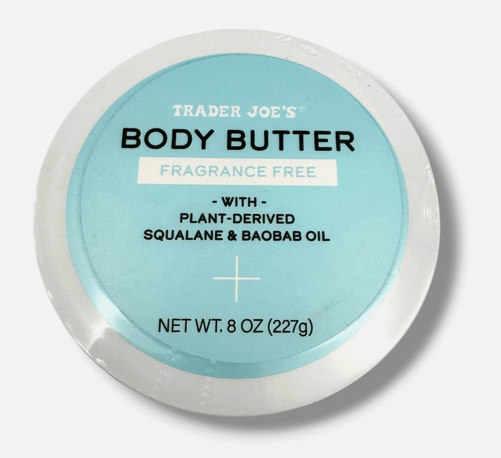 Trader Joe’s Body Butter, Fragrance Free, Moisturizer Shea Butter Squalane RARE