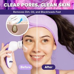 Face Scrubber Electric Facial Cleansing Brush Rechargeable, Rotating Scrubber…