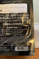 BATH & BODY WORKS LUMP OF COAL CHARCOAL SHEET MASK PURIFYING CHARCOAL ONE SHEET