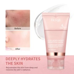 Collagen Night Wrapping Mask Overnight Wrapping Peel Off Natural Facial Mask 75g