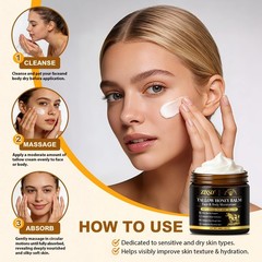 Beef Tallow & Honey Face Cream, Grass-Fed Natural Moisturizer, 4.3 Oz