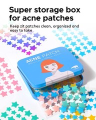 LitBear Acne Pimple Patch, 6 Colors 168 Dots Star Pimple Patches with Case