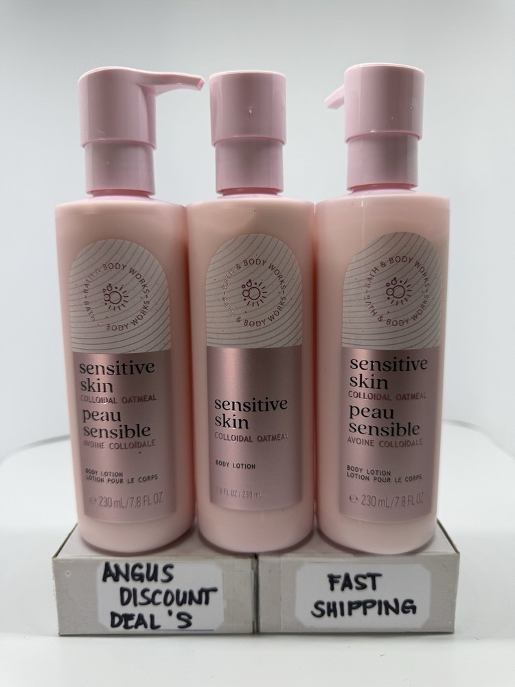 Bath & Body Works 3PCS SENSITIVE Skin Colloidal Oatmeal BODY LOTION 7.8
