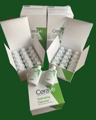 CeraVe Hydrating Cleansers Lot of 105 Sample Sized Bottles in 7 Boxes