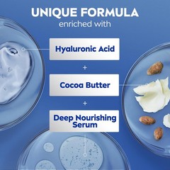 NIVEA Cocoa Butter Body Cream with Deep Nourishing Serum, Cocoa Butter Cream for
