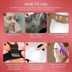 7 Color LED Light Therapy Face & Neck Mask Rechargeable Skin Rejuvenation
