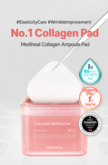 Korean Gift MEDIHEAL Collagen Ampoule Pad Firming Wrinkle Care 200 Pads K-Beauty