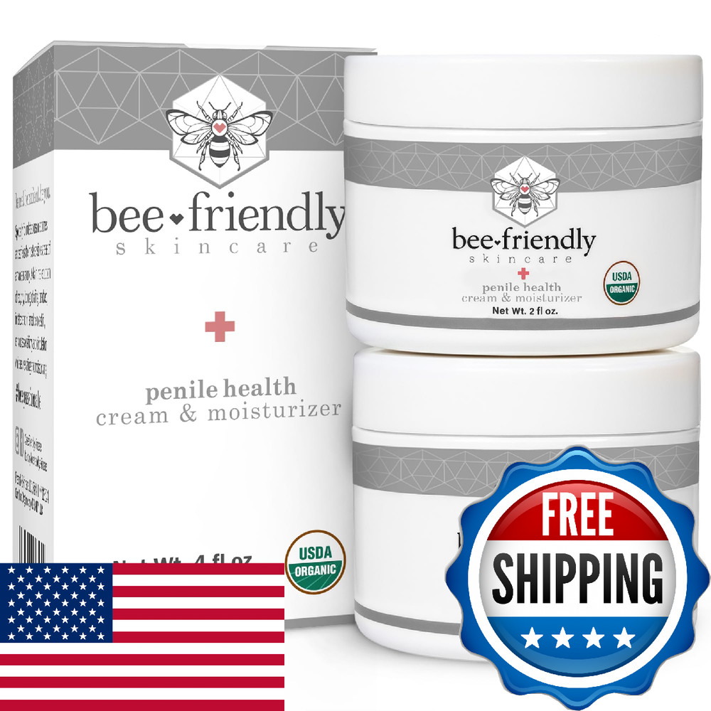 BeeFriendly Organic Penile Health Creme USDA Certified Natural Moisturizer 4oz 2