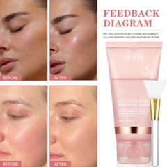 1-6PACK Collagen Overnight Wrapping Peel Off Facial Mask Renewal Night Skin Care
