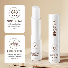 Coconut Lip Balm Lasting Nourishment and Moisture for Men and Women Daily Care L