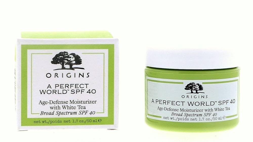 Origins A Perfect World SPF 40 Age-Defense Moisturizer with White Tea, 1.7 Fl Oz
