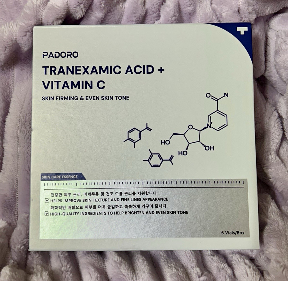 PADORO Tranexamic Acid + Vitamin C + Niacinamide Face Serum Set 6 Vials