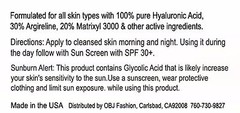 20% Glycolic Acid Collagen Rebuild Cream w/ Argireline, M3000, CoQ10, Retinol