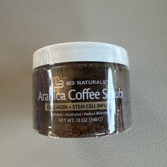 M3 naturals Arabica Coffee Scrub Exfoliating W/ Collagen Body, Face & Feet 12oz