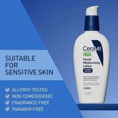 CERAVE PM FACIAL MOISTURIZING LOTION ULTRA LIGHTWEIGHT 3 OZ BOXED LOT OF 2*