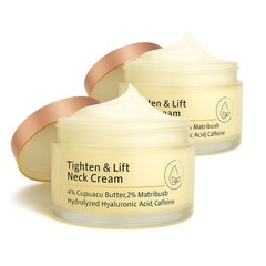 2PCS Tighten&Lift Neck Cream AntiAging Firming Moisturizer w/ HyaluronicAcid