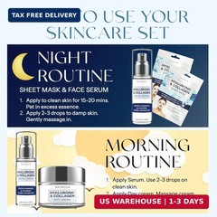 Hyaluronic Acid & Collagen Hydration Bundle – Dermatologist Tested, Ant