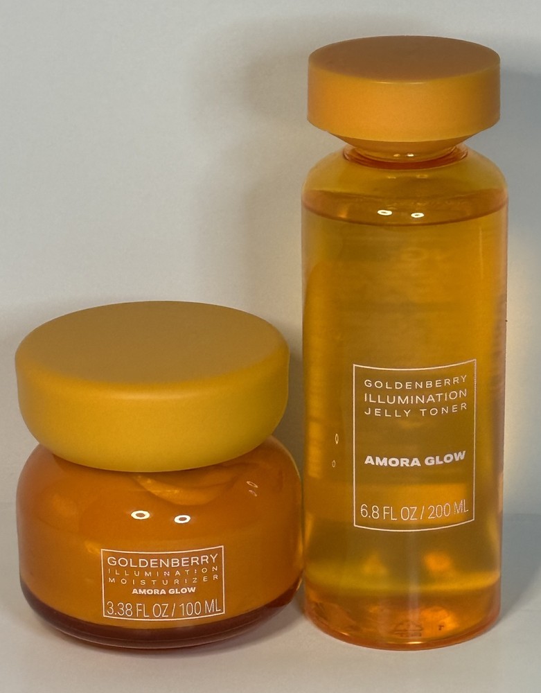 Goldenberry Amora Glow Skincare Set Toner Moisturizer 2pc Glycerin Witch Hazel