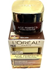 loreal age perfect hydra-nutrition golden balm face/neck/chest 1.7oz scuffed box