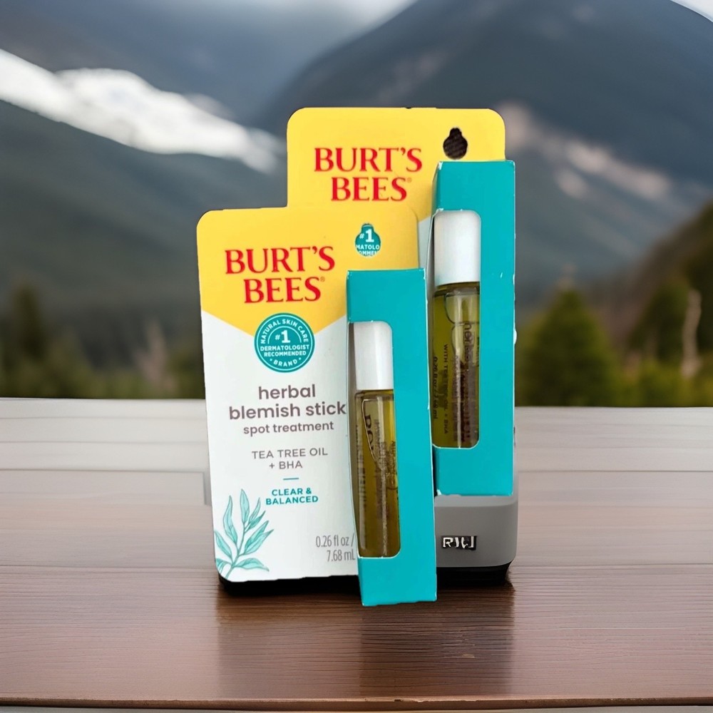 Burts Bees Blemish Stick Spot Treatment Tea Tree Oil + BHA – 2 Pack- Rare