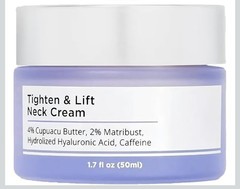 Tighten & Lift Neck Cream with 4% Cupuacu Butter, 2% Matribust, Hydrolized…