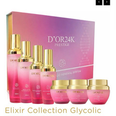 D’OR24K Prestige Glycolic Renewal System Exfoliating Face Skin Care Set