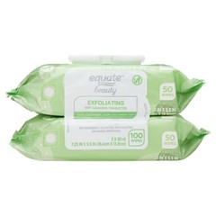 Exfoliating Cleansing Towelettes with Cucumber, Aloe, and Green Tea, 100 Count