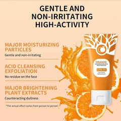 Orange Exfoliating Gel Scrub for Face and Body, Orange Peeling Gel 2 Pack, 2 Flz