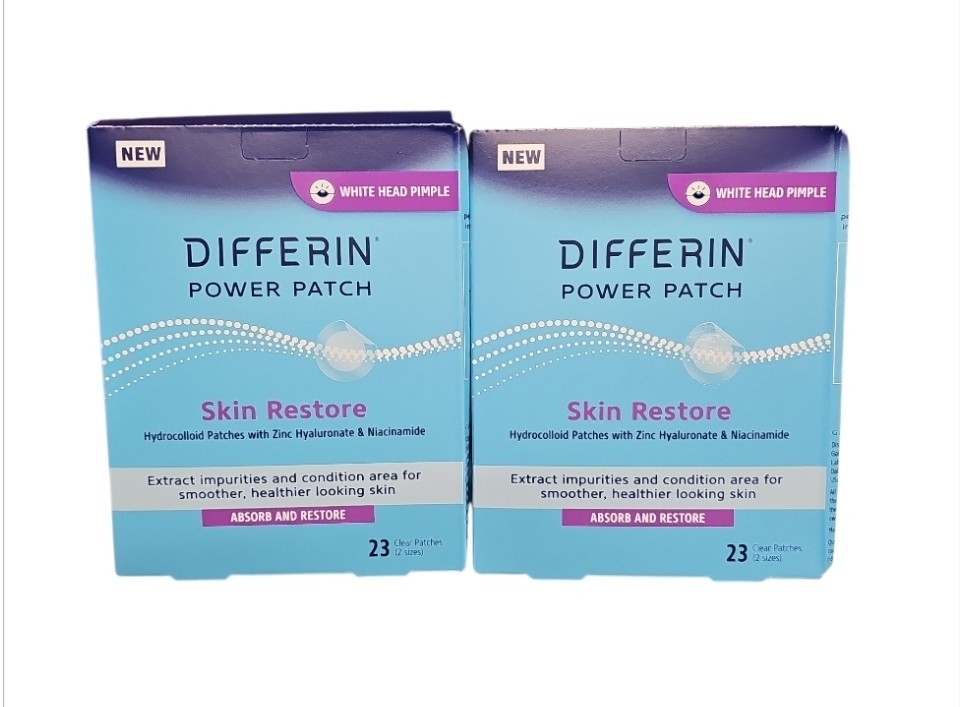 2 Pack Differin Ultra Thin Acne Prone Skin Patches 46 Patches Total with 2 Sizes