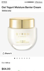 BYROE New York Oat Yogurt Moisture Barrier Face Cream Hydrating 1.69 oz