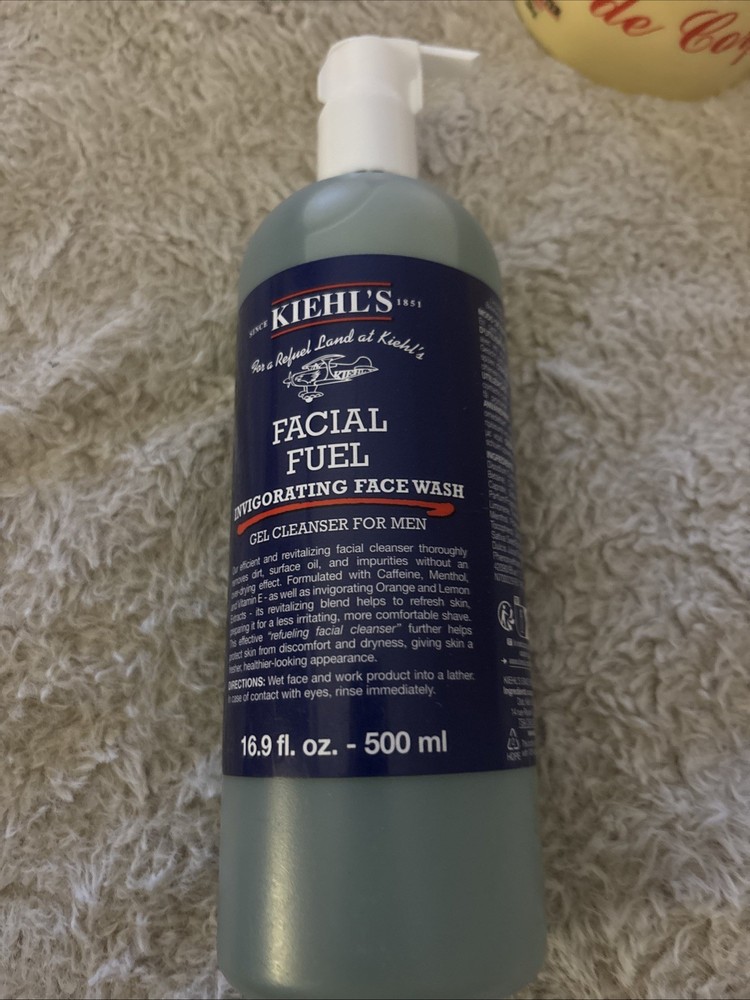 Kiehl’s Facial Fuel Energizing Face Wash Gel Cleanser for Men 16.9oz! No Pump!