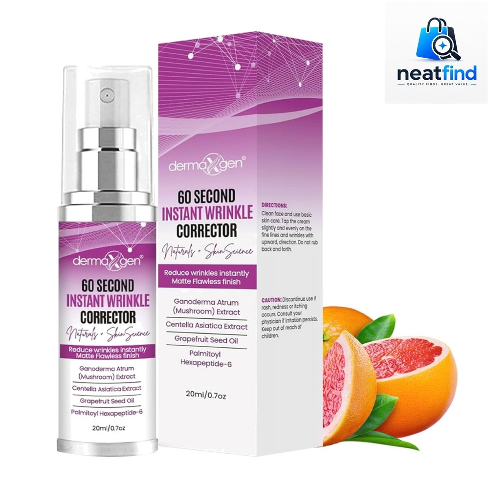 60 Second Instant Wrinkle Corrector Pure Organic + Peptide Complex, Amazing R…
