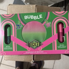 Bubble Wicked x Bubble Lip Balm Set w/ Keychain Bag, Green Apple & Bubblegum