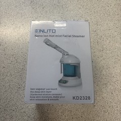 Denfany Facial Steamer – Nano Ion Hot Mist White Blue 360° Rotatable KD2328B